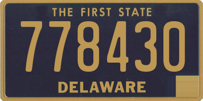 DE license plate 778430
