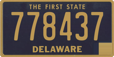 DE license plate 778437