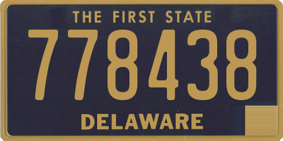 DE license plate 778438