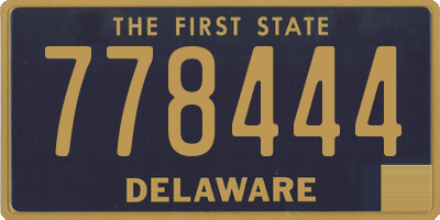 DE license plate 778444