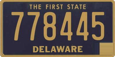 DE license plate 778445