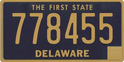 DE license plate 778455