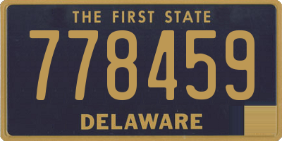 DE license plate 778459