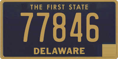 DE license plate 77846