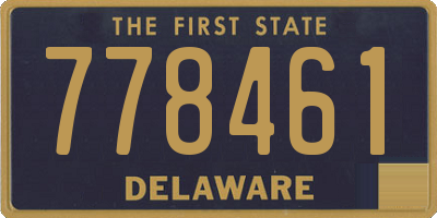 DE license plate 778461