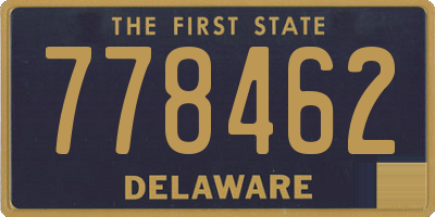 DE license plate 778462