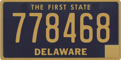 DE license plate 778468