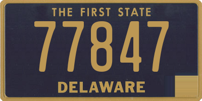 DE license plate 77847