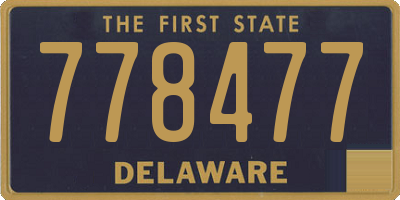 DE license plate 778477