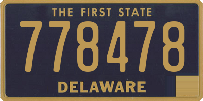 DE license plate 778478