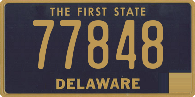 DE license plate 77848