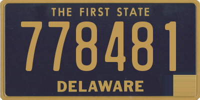 DE license plate 778481