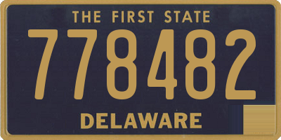 DE license plate 778482