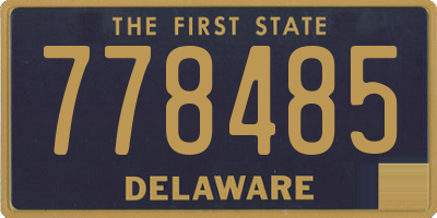 DE license plate 778485
