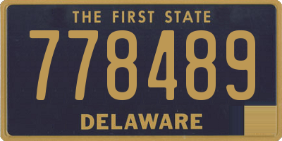 DE license plate 778489