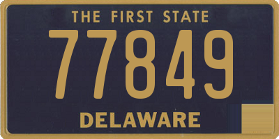 DE license plate 77849