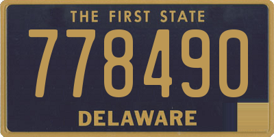 DE license plate 778490