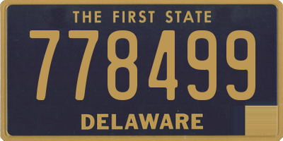 DE license plate 778499