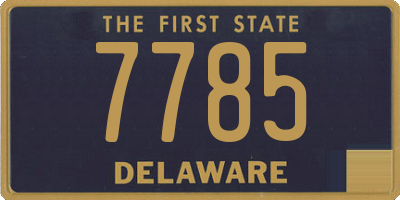 DE license plate 7785