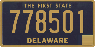 DE license plate 778501