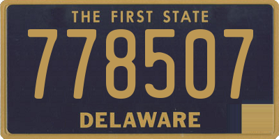 DE license plate 778507