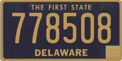 DE license plate 778508