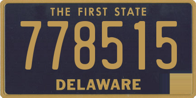DE license plate 778515
