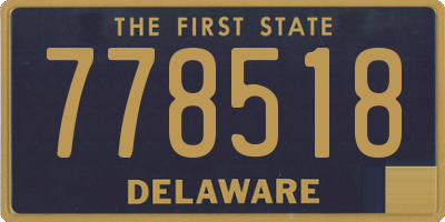 DE license plate 778518