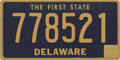 DE license plate 778521