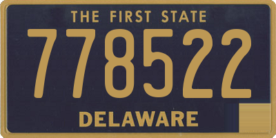 DE license plate 778522