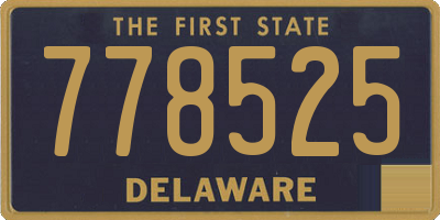 DE license plate 778525