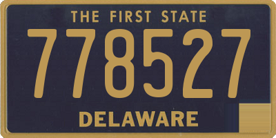 DE license plate 778527