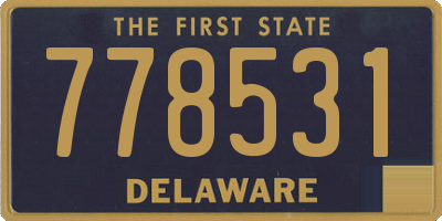 DE license plate 778531