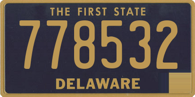DE license plate 778532