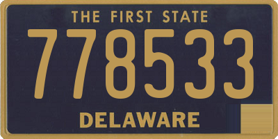 DE license plate 778533