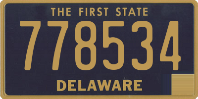 DE license plate 778534