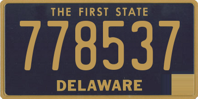 DE license plate 778537