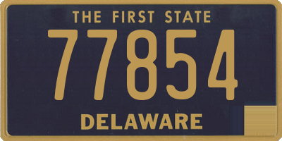 DE license plate 77854