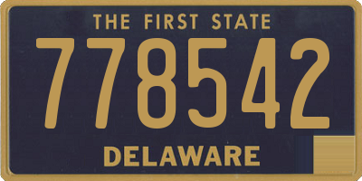 DE license plate 778542