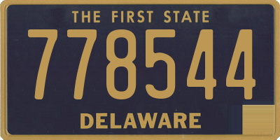 DE license plate 778544