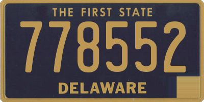 DE license plate 778552