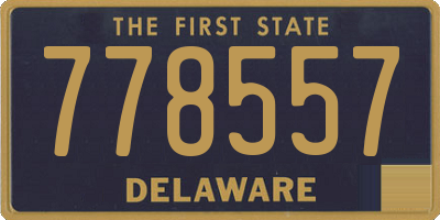 DE license plate 778557