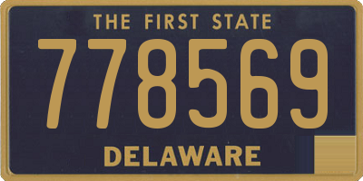 DE license plate 778569