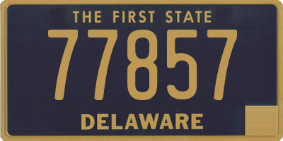 DE license plate 77857