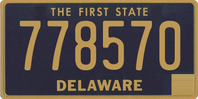 DE license plate 778570