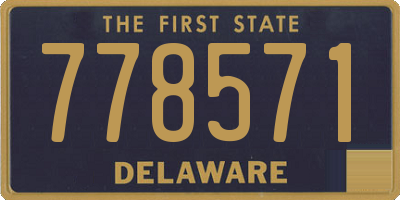 DE license plate 778571