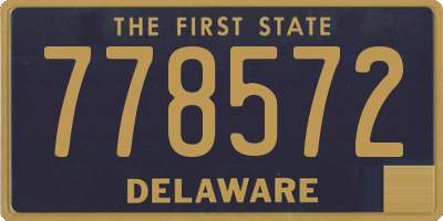 DE license plate 778572