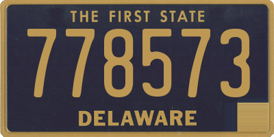 DE license plate 778573