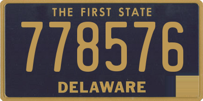 DE license plate 778576