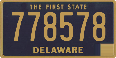 DE license plate 778578
